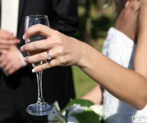 Rompicapo di La sposa bicchiere di champagne