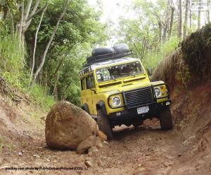 Rompicapo di Land Rover Defender Giallo