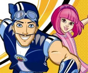 Rompicapo di LazyTown  Sportacus e Stephanie