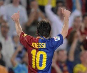 Rompicapo di Leo Messi celebrazione dell gol
