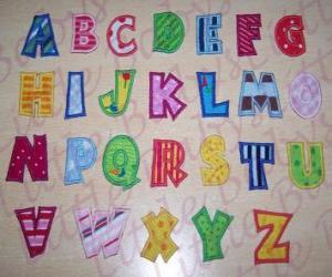 Rompicapo di Lettere maiuscole, alfabeto