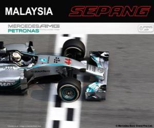 Rompicapo di Lewis Hamilton campione del Gran Premio della Malesia 2014