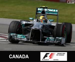 Rompicapo di Lewis Hamilton - Mercedes - Gran Premio Canada 2013, 3 ° classificato