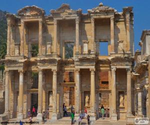 Rompicapo di Libreria di Celsus, Ephesus, Turchia