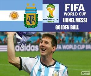 Rompicapo di Lionel Messi, pallone d'oro. Mondiali di calcio Brasile 2014