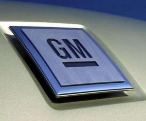 Rompicapo di Logo della GM o General Motors. Marchio automobilistico degli Stati Uniti