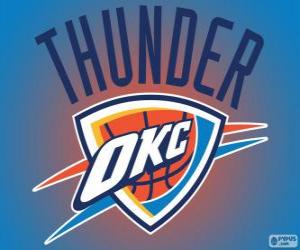 Rompicapo di Logo della Oklahoma City Thunder, squadra NBA. Northwest Division, Western Conference