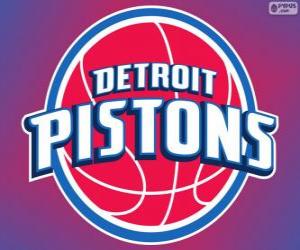 Rompicapo di Logo Detroit Pistons, squadra NBA. Central Division, Eastern Conference