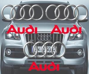 Rompicapo di Logo di Audi, marchio automobilistico tedesco