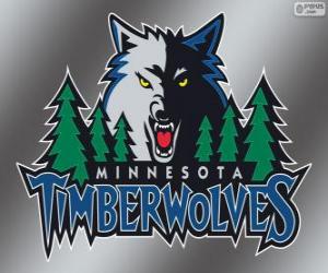Rompicapo di Logo Minnesota Timberwolves, squadra NBA. Northwest Division, Western Conference
