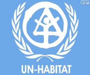 Rompicapo di Logo UN-HABITAT. Programma delle Nazioni Unite per gli Insediamenti Umani