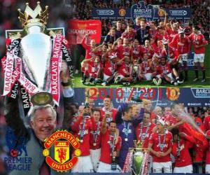 Rompicapo di Manchester United, campione del campionato di calcio inglese. Premier League 2010-2011