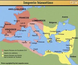 Rompicapo di Mappa dell'impero bizantino nel Medioevo