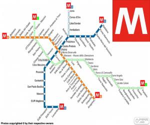 Rompicapo di Mappa della Metropolitana di Roma