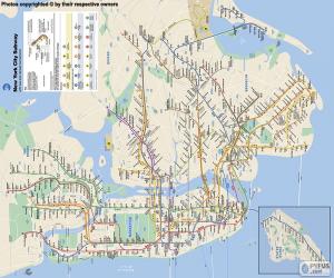 Rompicapo di Mappa della metropolitana di New York