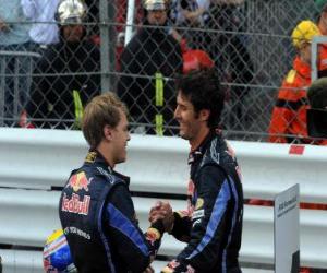 Rompicapo di Mark Webber e Sebastian Vettel - Red Bull - Monte-Carlo 2010 (1  e 2  classificato)