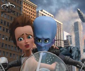 Rompicapo di Megamind e Roxanne in moto