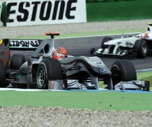 Rompicapo di Mercedes Michael Schumacher - - Hockenheim 2010