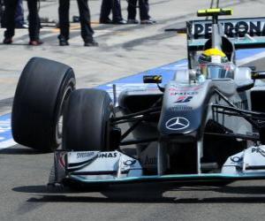 Rompicapo di Mercedes Nico Rosberg - - Hungaroring, Gran Premio d'Ungheria 2010