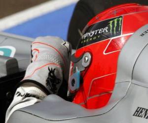 Rompicapo di Michael Schumacher - Mercedes - 2010 Gran Premio d'Ungheria