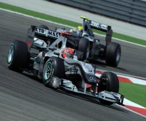 Rompicapo di Michael Schumacher, Nico Rosberg, Istanbul 2010