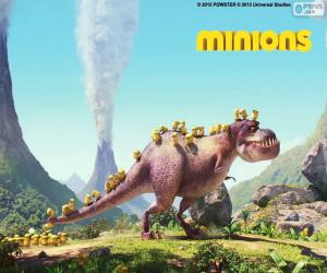 Rompicapo di Minions con il dinosauro