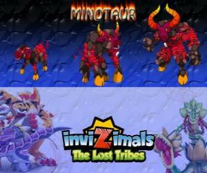 Rompicapo di Minotaur, ultima evoluzione. Invizimals Le Tribù Scomparse. Invizimal pericolose e feroce che è fuggito dal labirinto