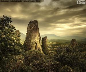 Rompicapo di Montagne di Meteora, Grecia