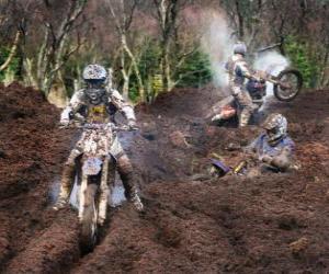 Rompicapo di Motocross molto fango 