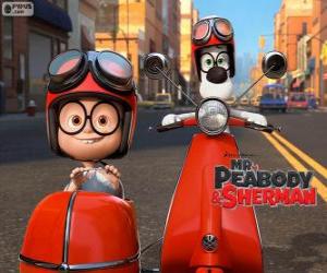 Rompicapo di Mr Peabody e Sherman sulla moto con sidecar