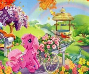 Rompicapo di My Little Pony circondato da fiori