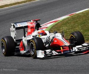 Rompicapo di Narain Karthikeyan - HRT - Barcellona 2011