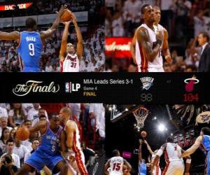 Rompicapo di NBA Finals 2012, 4 ° gioco, Oklahoma City Thunder 98 - Miami Heat 104