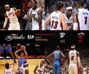 Rompicapo di NBA Finals 2012, 5 partito th, Oklahoma City Thunder 106 - Miami Heat 121