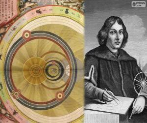 Rompicapo di Niccolò Copernico (1473-1543), astronomo polacco che ha formulato la teoria eliocentrica del sistema solare