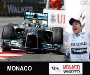 Rompicapo di Nico Rosberg celebra la sua vittoria nel Grand Prix di Monaco 2013