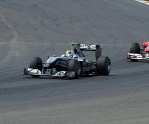 Rompicapo di Nico Rosberg - Mercedes GP - Silverstone 2010