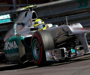 Rompicapo di Nico Rosberg - Mercedes GP - GP di Monaco 2012 (2 º Clasificado)