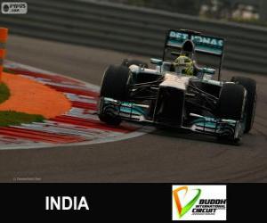 Rompicapo di Nico Rosberg - Mercedes - Gran Premio dell'India 2013, 2 ° classificata