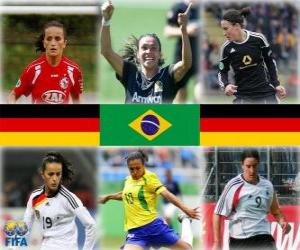 Rompicapo di Nominato per il giocatore del Mondo della FIFA dell'anno 2010 (Fatmire Bajramaj, Marta Vieira da Silva, Birgit Prinz)