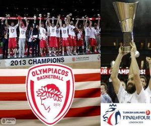Rompicapo di Olympiacos Pireo, campione di Euroleague Basketball 2013