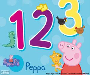 Rompicapo di Peppa Pig e i numeri