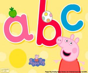 Rompicapo di Peppa Pig e le lettere abc