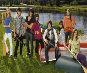 Rompicapo di Personaggi di Camp Rock Tess, Nate, Shane, Mitchie, Jason, Ella, Peggy e Caitlyn