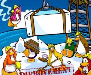 Rompicapo di Pinguini di lavoro in costruzione nel Club Penguin