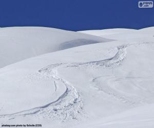 Rompicapo di Piste da sci sulla neve