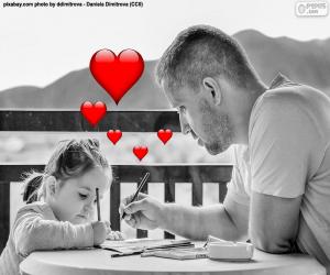 Rompicapo di Pittura con suo padre figlia