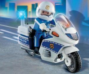 Rompicapo di Playmobil motocicletta di polizia