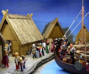 Rompicapo di Playmobil Viking villaggio