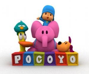 Rompicapo di Pocoyo migliori amici sono Pato, Elly, Loula e Ronfotto